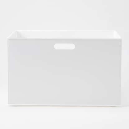 【ニトリ】収納ケース Nインボックス(W) レギュラー ホワイト幅38.9×奥行26.6×高さ23.6cm   レジャーシートや帽子など、多少大きいものでもスッキリと収納することができます。