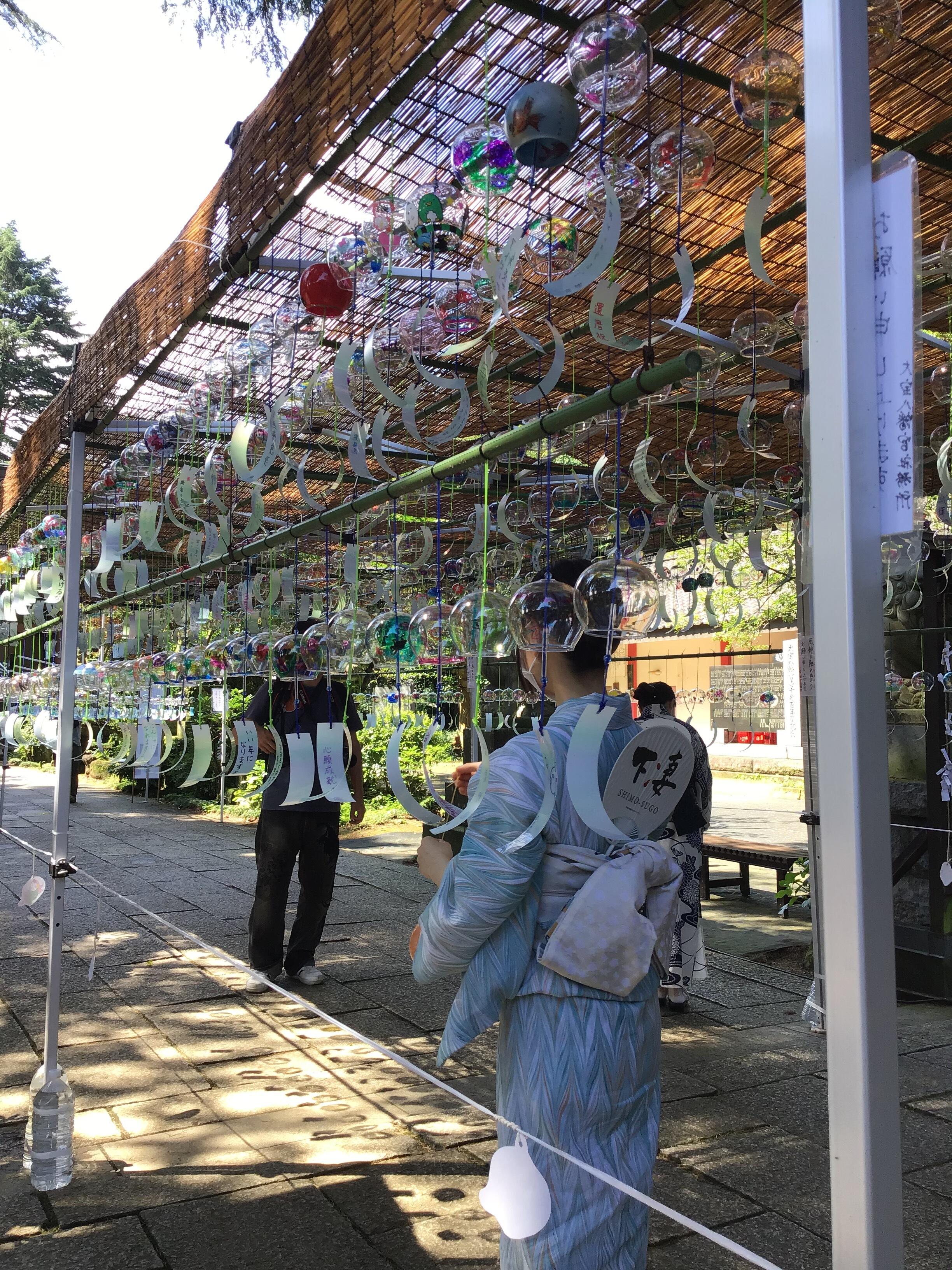 およそ1000個の風鈴で参道が彩られます